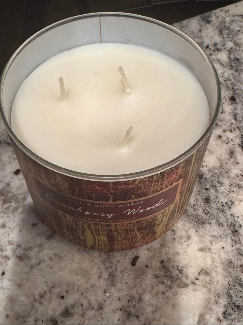 Bath & Body Works Cranberry Woods Candle in Red and Gold